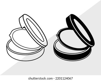 Face Powder SVG Printable Vector Illustration