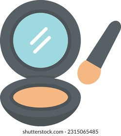 Face Powder Vector Icon Flat Style