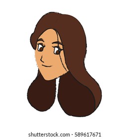 face of pretty young woman icon image