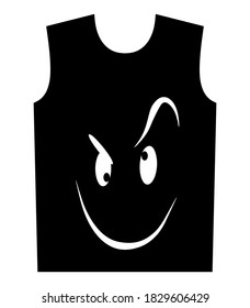 face print for t-shirt graphic vector