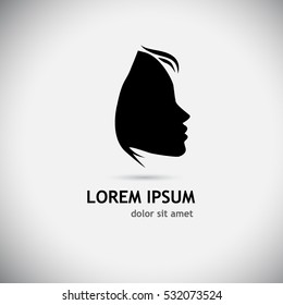 face profile of a girl. Vector