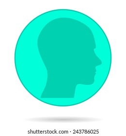 face in profile. icon. vector