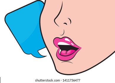 face profile with sexy lips