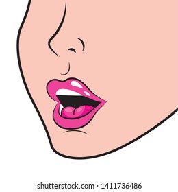 face profile with sexy lips