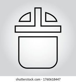 Face protection icon, outline vector sign, linear style pictogram isolated on white. Symbol, logo illustration. Editable stroke. Eps10 vector illustration.