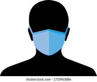 Face Protection Mask: Please Cover Your Mouth And Nose! Vector Illustration