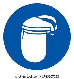 Face Protection Symbol Sign, Vector Illustration, Isolate On White Background Label. EPS10 