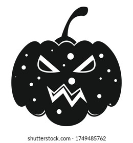 Icono de calabaza de cara. Ilustración simple del icono del vector de calabaza facial para el diseño web aislado en fondo blanco