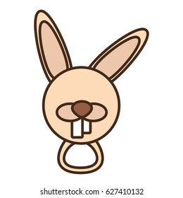 face rabbit cartoon animal