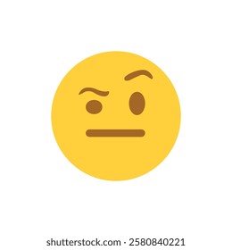 Face with Raised Eyebrow emoji vector symbol sign icon