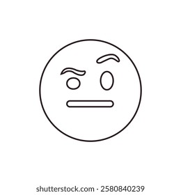 Face with Raised Eyebrow emoji vector symbol sign icon