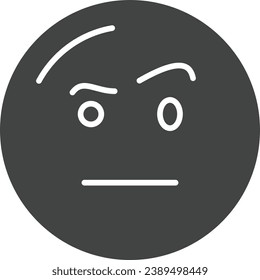 Face with Raised Eyebrow icon vector image. Suitable for mobile application web application and print media.