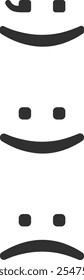 Face reaction smile laugh sad sign icon vector illustration