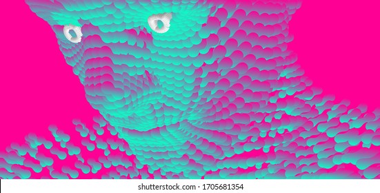 Face recognition. Abstract digital human head. Futuristic background. Vector Illustration for advertising, marketing or presentation. Artificial intelligence concept. 