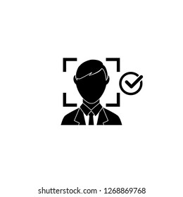 Face recognition. Biometric identification. Facial recognition system.