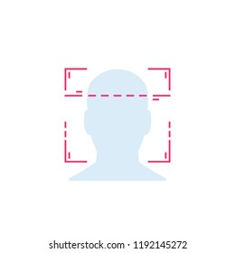 Face recognition, facial scan, vector