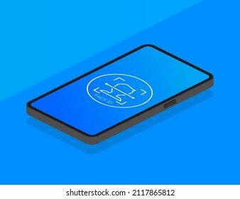 Face recognition, great design for any purposes. Protection icon vector. Personal protection