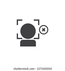 Face recognition icon. Biometric identification. Facial recognition system.