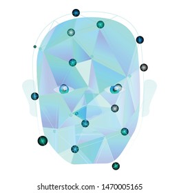 Face recognition icon. Cartoon of face recognition vector icon for web design isolated on white background