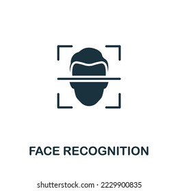 Face Recognition icon. Monochrome simple Smart Technology icon for templates, web design and infographics