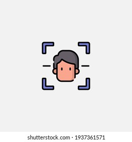 Face recognition icon sign vector,Symbol, logo illustration for web and mobile