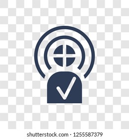 Face recognition icon. Trendy Face recognition logo concept on transparent background from Artificial Intelligence collection
