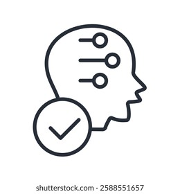 Face recognition icon. vector.Editable stroke.linear style sign for use web design,logo.Symbol illustration.