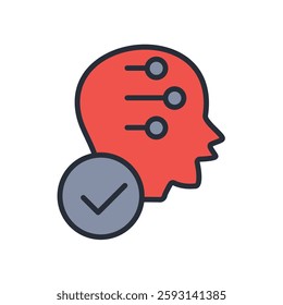 Face recognition icon. vector.Editable stroke.linear style sign for use web design,logo.Symbol illustration.