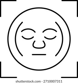 Gliederungssymbol für die biometrische Suche der Gesichtserkennung