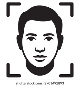 Tecnología de símbolo de icono de escaneo de reconocimiento facial