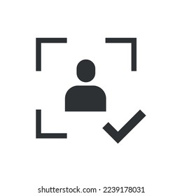 face recognition vector icon face id access