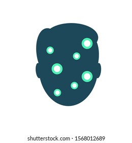 Face Recognition,Cyber security concept. Digital security authentication concept. Biometric authorization. Identification