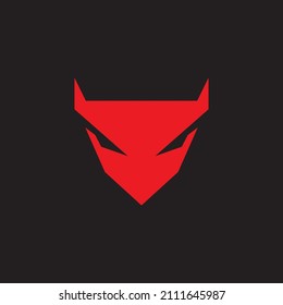 face red mask modern animal logo design, vector graphic symbol icon sign illustration