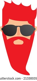 cara de un hombre de barba roja