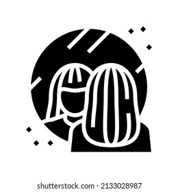 face reflection in mirror glyph icon vector. face reflection in mirror sign. isolated contour symbol black illustration