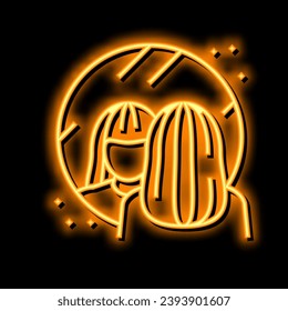 face reflection in mirror neon light sign vector. face reflection in mirror illustration