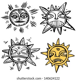 face retro vector sun native sun symbols face retro vector sun summer star ancient human old performance sign elderly heat story art classical styled mature illustrations magical magic ribbon revival