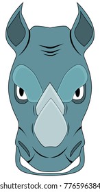the face of a rhinoceros