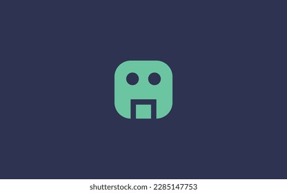 Face robot template vector for your branding with modern style. 