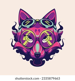 face Rocket Raccoon vector art