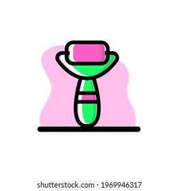 Face Roller Conceptual Vector Icon Illustration Design eps10 great for any purposes