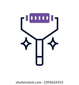 icono del rodillo facial. icono de doble tono vectorial para tu sitio web, móvil, presentación y diseño de logotipo.