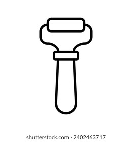 face roller icon with white background vector stock illustration