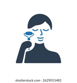 Face Roller Massage Icon Isolated On White Background