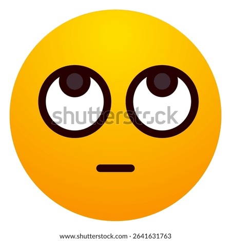 Face with rolling eyes emoji. Annoyed, exasperated, sarcastic, dismissive, or bored expression