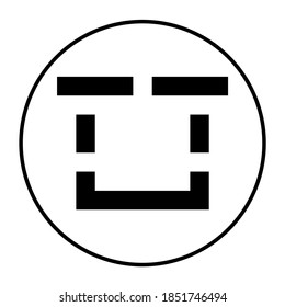 Face sad icon isolated on white background