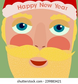 the face of Santa Claus