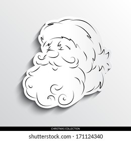 Santa Face Outline Stock Vectors Images Vector Art