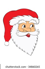face santa claus isolated i white background