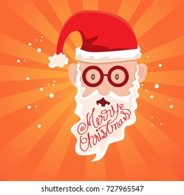Face Santa Claus. Merry Christmas
